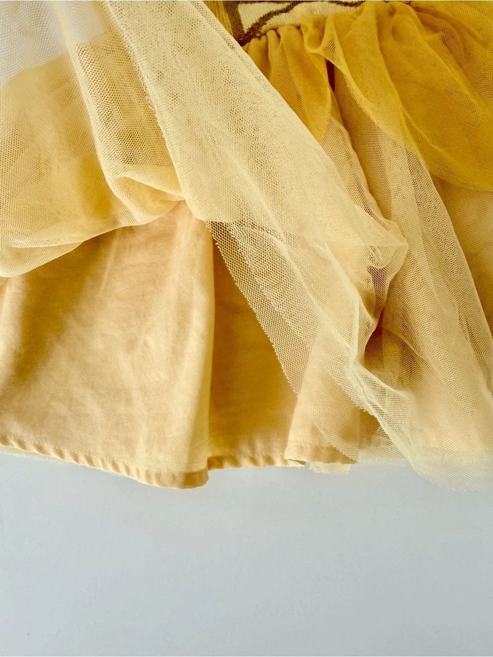 Disney Princess Belle Yellow Sweater Dress Tulle Tutu Toddler Girls Size 3T